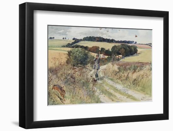 Partridge Shooting - September-Lionel Edwards-Framed Premium Giclee Print