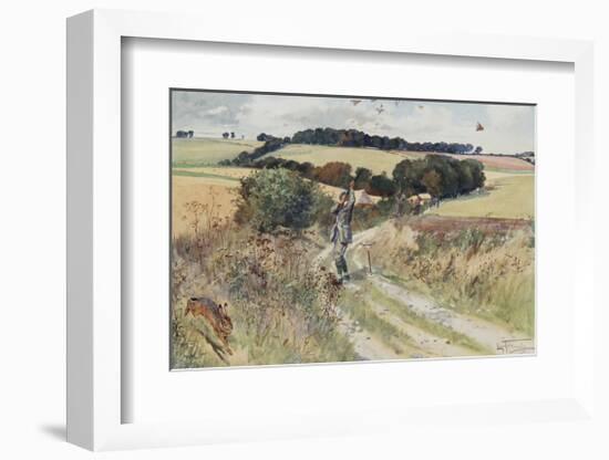 Partridge Shooting - September-Lionel Edwards-Framed Premium Giclee Print