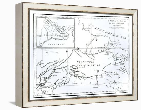 Parts of Europe and Asia Adjacent to Constantinople, c.1808-null-Framed Premier Image Canvas