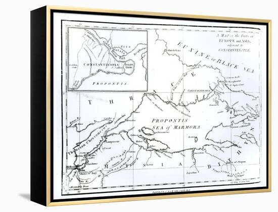 Parts of Europe and Asia Adjacent to Constantinople, c.1808-null-Framed Premier Image Canvas