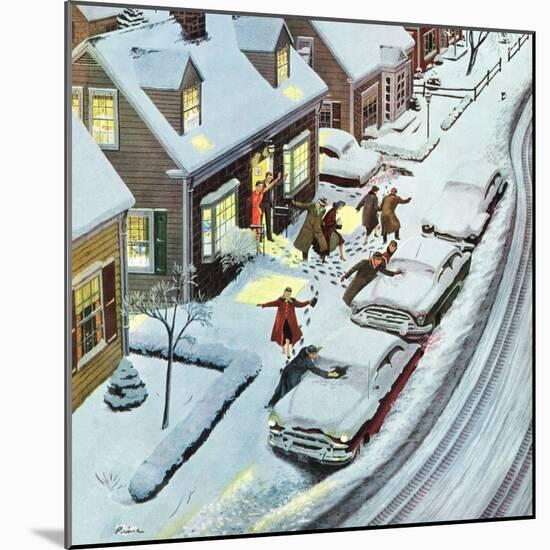 "Party After Snowfall", February 12, 1955-Ben Kimberly Prins-Mounted Giclee Print