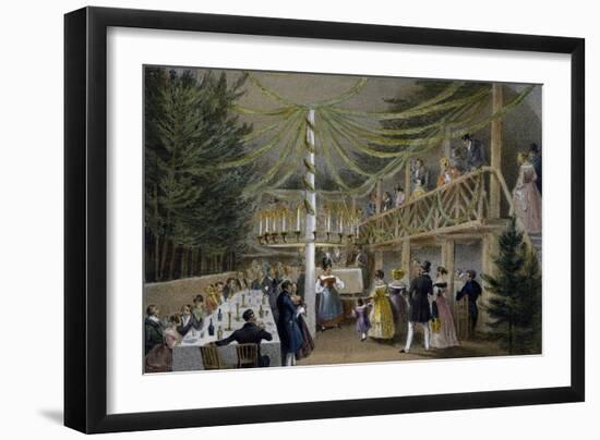 Party at Hotel Europa in Vienna, Print, Austria, 19th Century-null-Framed Giclee Print