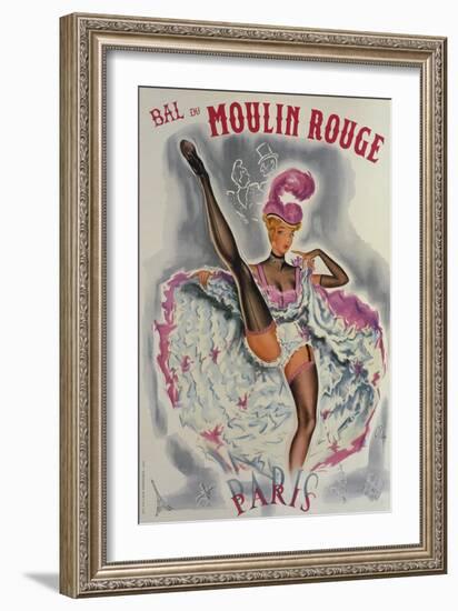 Party at the Moulin Rouge-French School-Framed Giclee Print