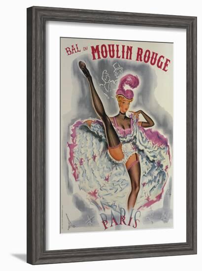 Party at the Moulin Rouge-French School-Framed Giclee Print