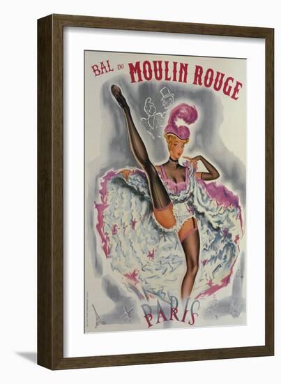 Party at the Moulin Rouge-French School-Framed Giclee Print