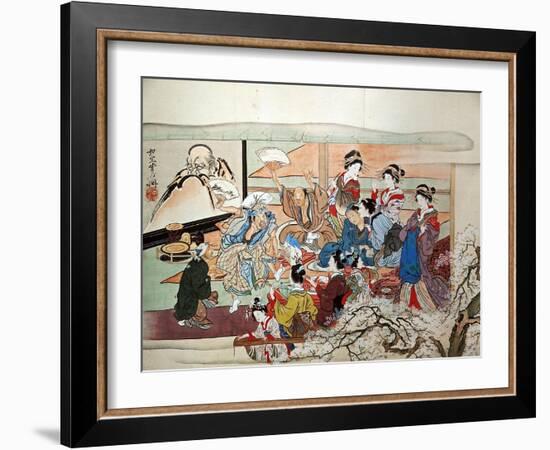 Party at Yoshiwara-Kyosai Kawanabe-Framed Giclee Print