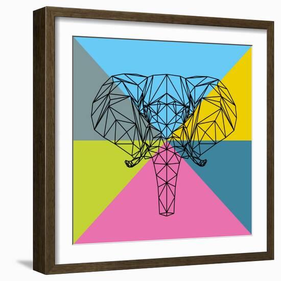 Party Elephant Polygon 2-Lisa Kroll-Framed Premium Giclee Print