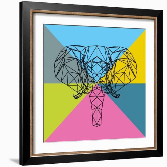 Party Elephant Polygon 2-Lisa Kroll-Framed Art Print