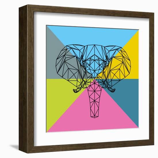 Party Elephant Polygon 2-Lisa Kroll-Framed Art Print