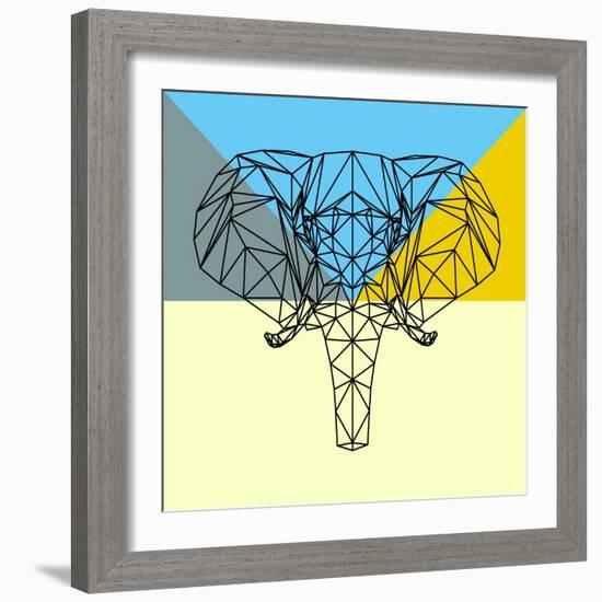 Party Elephant Polygon-Lisa Kroll-Framed Premium Giclee Print
