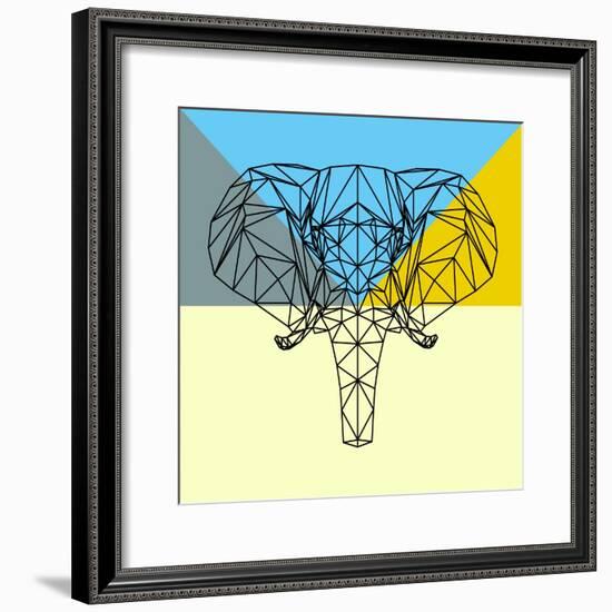 Party Elephant Polygon-Lisa Kroll-Framed Premium Giclee Print