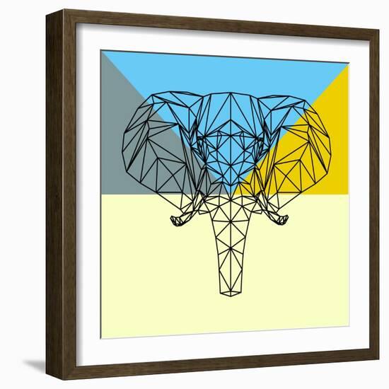 Party Elephant Polygon-Lisa Kroll-Framed Premium Giclee Print