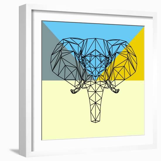 Party Elephant Polygon-Lisa Kroll-Framed Premium Giclee Print