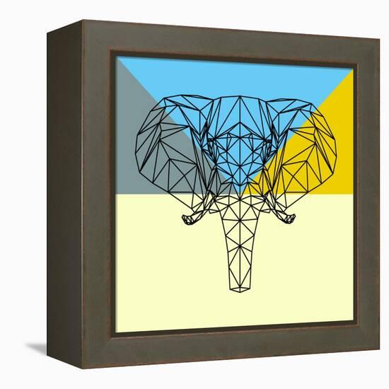 Party Elephant Polygon-Lisa Kroll-Framed Stretched Canvas