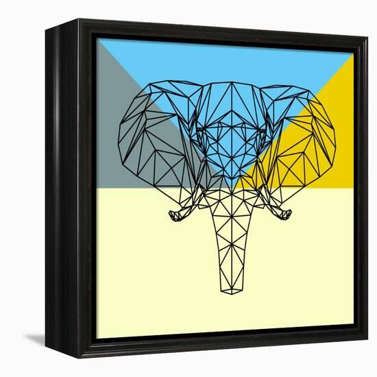 Party Elephant Polygon-Lisa Kroll-Framed Stretched Canvas