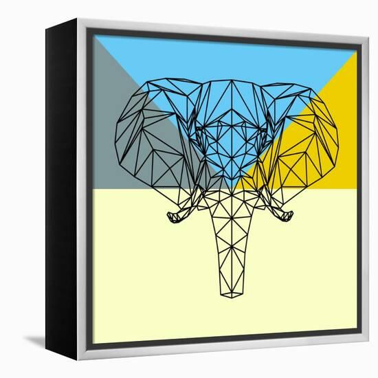 Party Elephant Polygon-Lisa Kroll-Framed Stretched Canvas