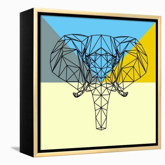 Party Elephant Polygon-Lisa Kroll-Framed Stretched Canvas