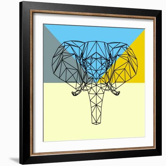 Party Elephant Polygon-Lisa Kroll-Framed Art Print