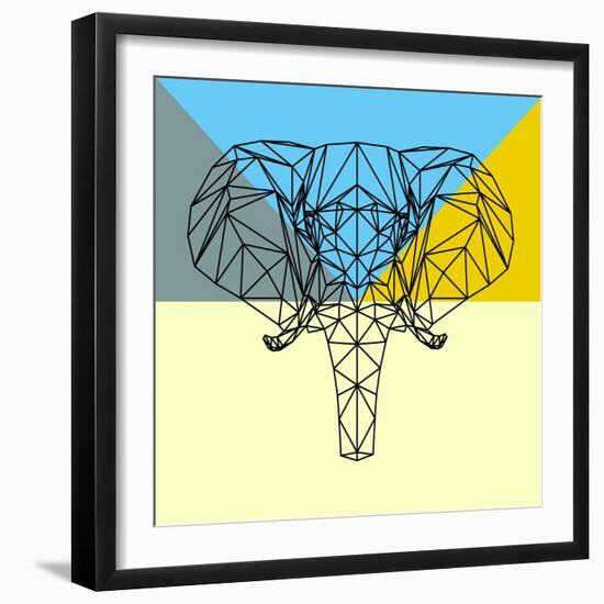 Party Elephant Polygon-Lisa Kroll-Framed Art Print