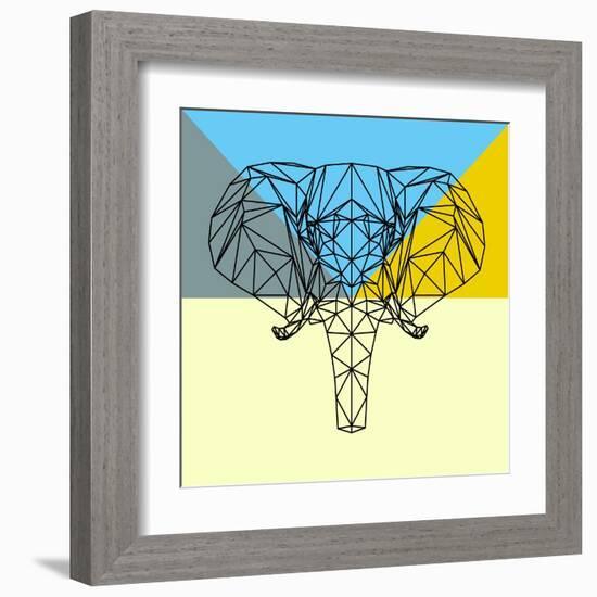 Party Elephant Polygon-Lisa Kroll-Framed Art Print