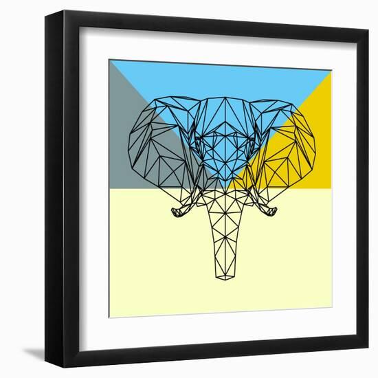 Party Elephant Polygon-Lisa Kroll-Framed Art Print