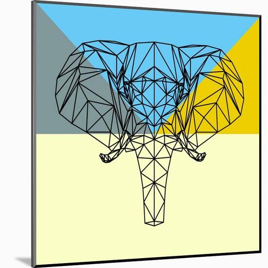 Party Elephant Polygon-Lisa Kroll-Mounted Art Print