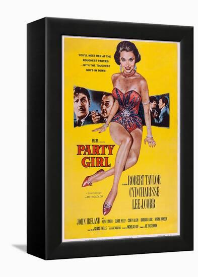 Party Girl, from Left: Robert Taylor, Lee J. Cobb, Cyd Charisse, Robert Taylor, John Ireland, 1958-null-Framed Stretched Canvas