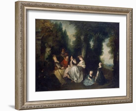 Party in the Garden, 1690-1743-Nicolas Lancret-Framed Giclee Print