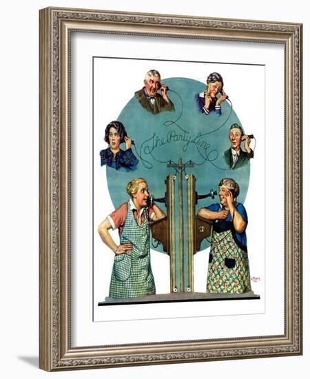 "Party Line,"March 17, 1928-Lawrence Toney-Framed Giclee Print