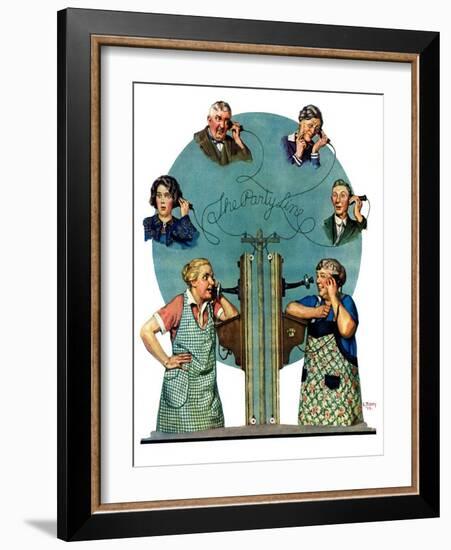 "Party Line,"March 17, 1928-Lawrence Toney-Framed Giclee Print