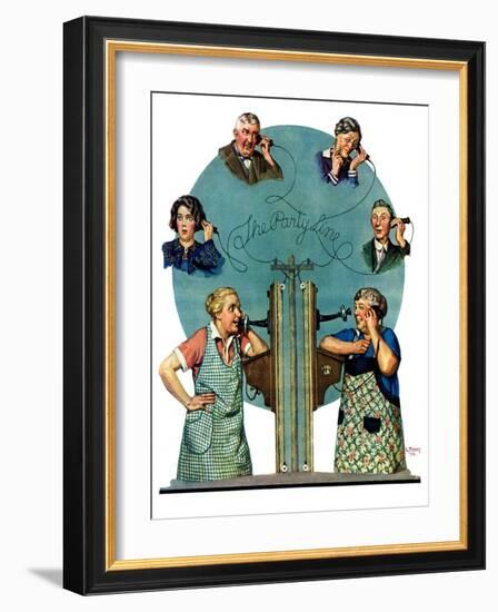 "Party Line,"March 17, 1928-Lawrence Toney-Framed Giclee Print