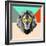 Party Lion in Glasses-Lisa Kroll-Framed Art Print