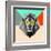 Party Lion in Glasses-Lisa Kroll-Framed Art Print