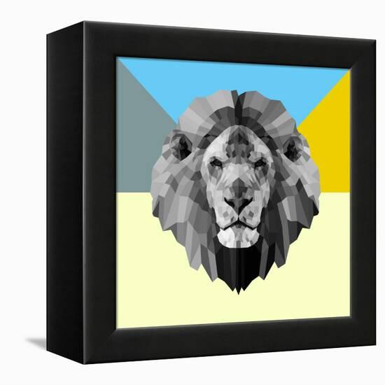 Party Lion-Lisa Kroll-Framed Stretched Canvas