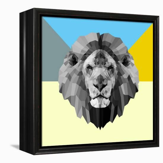 Party Lion-Lisa Kroll-Framed Stretched Canvas