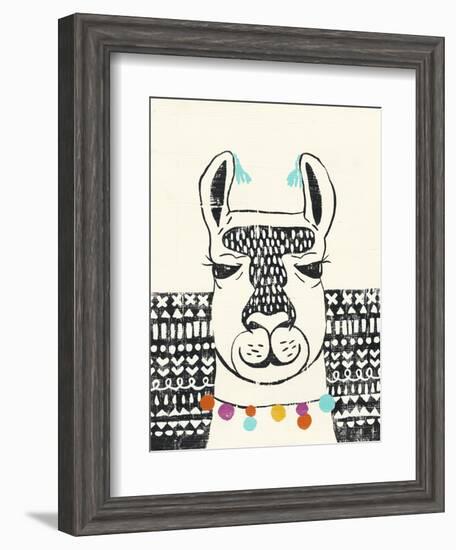 Party Llama III-Chariklia Zarris-Framed Art Print