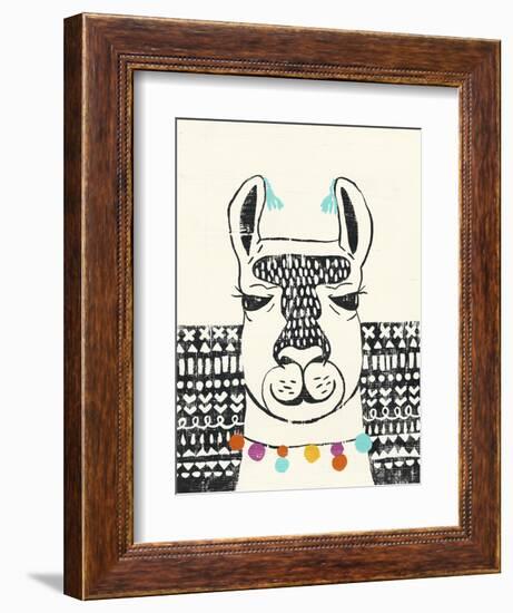 Party Llama III-Chariklia Zarris-Framed Art Print