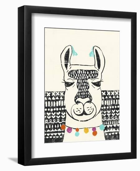 Party Llama III-Chariklia Zarris-Framed Art Print