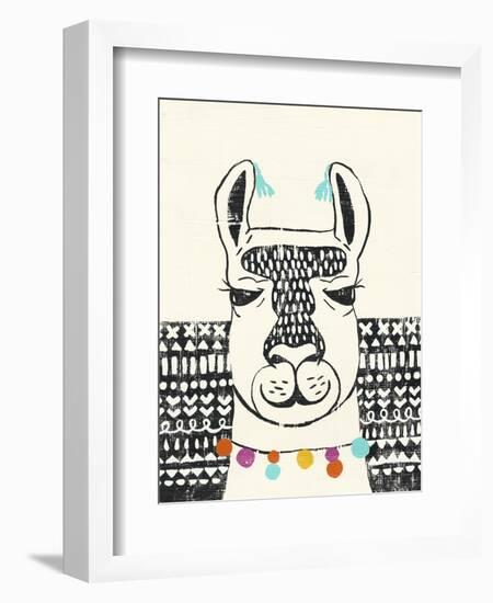 Party Llama III-Chariklia Zarris-Framed Art Print