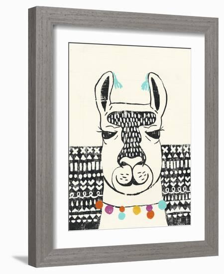 Party Llama III-Chariklia Zarris-Framed Art Print