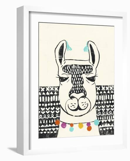 Party Llama III-Chariklia Zarris-Framed Art Print