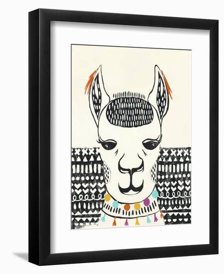 Party Llama IV-Chariklia Zarris-Framed Art Print