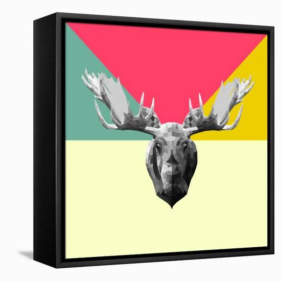 Party Moose-Lisa Kroll-Framed Stretched Canvas