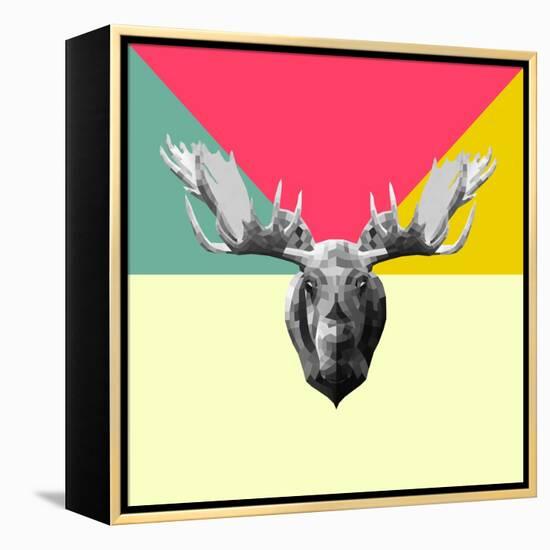 Party Moose-Lisa Kroll-Framed Stretched Canvas