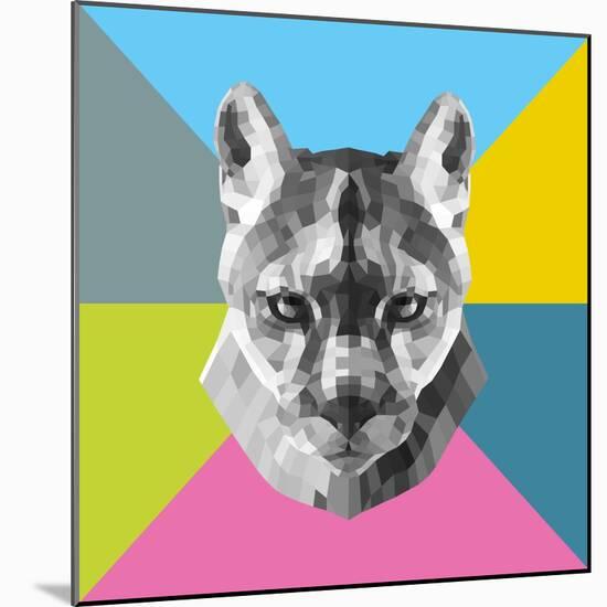 Party Mountain Lion-Lisa Kroll-Mounted Art Print