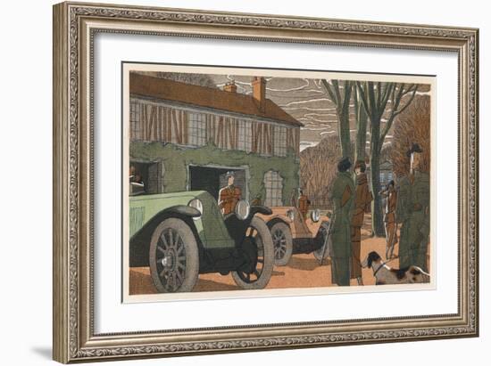 Party of Sporty French People Have Gathered-Jean Grangier-Framed Art Print