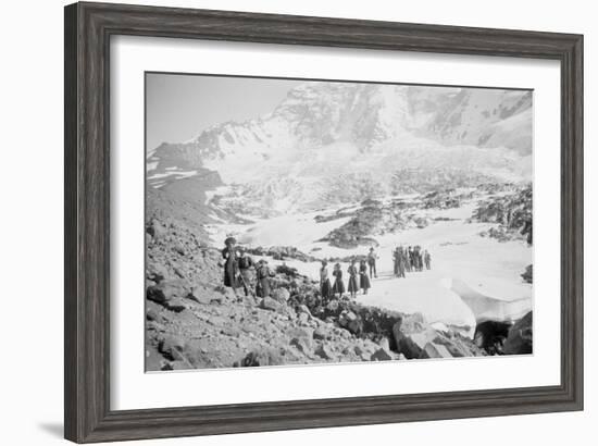 Party of Women Mountaineers in the North Cascades, Circa 1909-Asahel Curtis-Framed Giclee Print