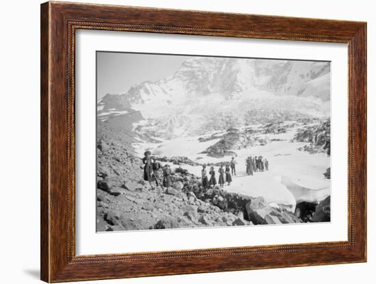 Party of Women Mountaineers in the North Cascades, Circa 1909-Asahel Curtis-Framed Giclee Print