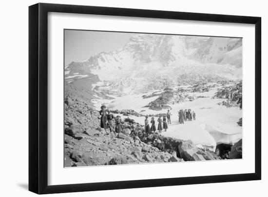 Party of Women Mountaineers in the North Cascades, Circa 1909-Asahel Curtis-Framed Giclee Print