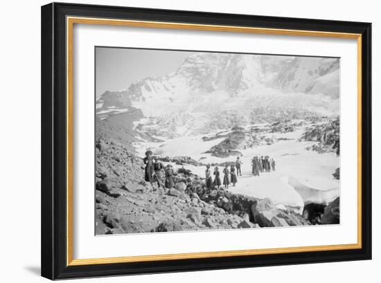 Party of Women Mountaineers in the North Cascades, Circa 1909-Asahel Curtis-Framed Giclee Print